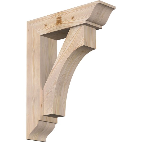 Ekena Millwork Westlake Traditional Smooth Bracket w/ Offset Brace, Douglas Fir, 7 1/2"W x 28"D x 36"H BKT0806X28X36WTL01SDF - main